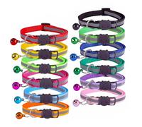 SereneStock Cat Collar- Reflective Cat Collars with Bells- Quick Release Cat Collar- Adjustable to Fit All Cats- Breakaway Safe Kitten Collar (12 Pack) (Mix Color)