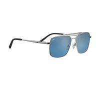 Serengeti Aitkin Glasses, Shiny Silver, M Unisex Adult