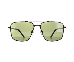 Serengeti Aviator Mens Matte Black Saturn Polarized 555nm Aitkin Metal (archived) - One Size