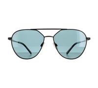 Serengeti Aviator Unisex Matte Black Saturn Polarized Petrol Blue Odell Metal (archived) - One Size