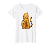 Serengeti Cat Costume Halloween Design Value Graphic T-Shirt, Women, White, M