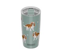 SERENGETI King Charles Cavalier 20 Oz. Stainless Steel, Vacuum Insulated Tumbler with Spill Proof Lid - 3D Print - Insulated Travel mug for Hot or Cold Drinks (King Charles Cavalier Tumbler)