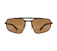 Serengeti Men's Rectangle Shiny Bronze Saturn Polarized Drivers Photochromic Hinkley in Brown Serengeti Brown One Size
