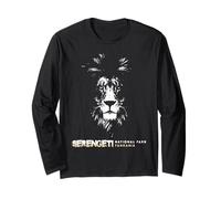 Serengeti National Park and The Crater Lion Minimalistic Long Sleeve T-Shirt