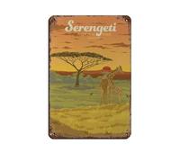 Serengeti National Park Retro Poster Metal Tin Sign Chic Art Retro Iron Painting Bar People Cave Cafe Family Garage Poster Wall Decoration 8x12inch(20x30cm)