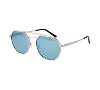 Serengeti Silver Designer Sunglasses Unisex Silver Pilot Blue Polarized 54mm