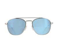 Serengeti Sunglasses Carroll SS542002 Shiny Silver Mineral Polarized 555nm Blue