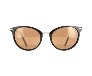 Serengeti Sunglasses Elyna 8846 Shiny Black Mineral Polarized Drivers Gold