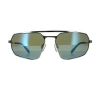 Serengeti Sunglasses Hinkley SS570006 Shiny Silver Saturn 555nm Blue Polarized