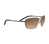 Serengeti Men's Rectangle Shiny Dark Gunmetal Mineral Polarized Drivers Gradient Shelton in Grey Serengeti Grey One Size
