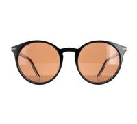 Serengeti Women's Round Shiny Clear & Black Polarized Drivers Leonora Serengeti Clear One Size