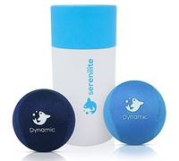 Serenilite Hand Therapy Exercise Stress Ball Bundle - Stress Ball 2.0 with Dynamic Resistance & Grip Strengthening - Therapeutic Hand Restoration (Blue, Dark Blue)