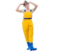 Serenitison Fishing Chest Waders,Half Length Wading Clothes Fishing Pants,PVC Waterproof Insulated Hunting Fishing Waders,For WomenTeenager With Boots,for Camping,Fishing,Hunting,Wading,Off Roading