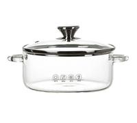 Serenitison High Borosilicate Glass Pot,household Transparent Glass Pot,Glass Saucepan With Cover And Handle,Heat Resistant Stovetop Pot,Saucepans,Stew Pot For Soup,Fruit Salad Bowl Dip Dishes