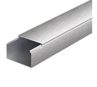 Serenitison Square Box Cable Trunking,Aluminum Alloy Trunking,Self Adhesive Cable Hider,Outdoor Cable Protector,1m Long*2,Anti Trampling,Pressure Resistant,For Offices,Retail,Gyms,Factories,Garages