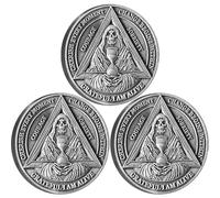 Serenity and Courage Sobriety Chip: Inspirational AA Medallion for Recovery and Reflection - Ideal Sobriety (Pack of 3)