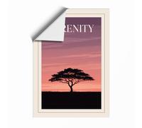 Serenity at Dusk Minimalist Unframed Wall Art Print A4 (29.7×21cm), Wall Decor for Living Room, Bedroom, Office & Home, Art Gift