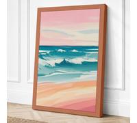 Serenity at the Shore Coastal Canvas Wall Art Print 36x24 Inch