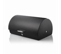 Swan SWKA18535BLK Serenity Bread Bin with Ventilation, Smooth Matt Finish and Roll Top Lid, 14 Litre, Black