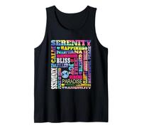 Serenity Calmness Peace Joy Blessed Bliss Healing Kindness Tank Top