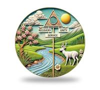 Serenity Challenge Coin - Inspirational Recovery Token with Nature Design - Unity Medallion