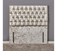 Serenity CHESTERFIELD CRUSHED VELVET Floor-standing Headboard - 54" Height - Various Sizes & Colours (3FT Single - 54", Grey)