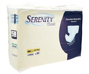 Serenity Classic Fitted Briefs Extra, Large Format, 30 Pieces
