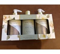 Serenity Collection Bathing Trio Set, Luxury Spa Bath and Body Gift Set with Natural Ingredients, 300ml, Standard Size (Bathing Trio Set)