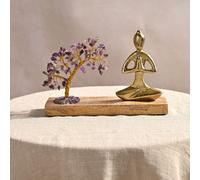 Serenity Gemstone Tree Yoga Ornament - Amethyst Serenity Multicolor