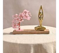 Serenity Gemstone Tree Yoga Ornament - Rose Quartz Serenity Multicolor