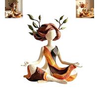 Serenity Growth Inner Harmony Sculptural Figurine, Minimalist Meditative Goddess Sculpture, Abstract Resin Yoga Decor, Modern Home Ornament for Desk Bedroom Living Room, Relaxation Gift (B)