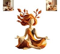 Serenity Growth Inner Harmony Sculptural Figurine, Minimalist Meditative Goddess Sculpture, Abstract Resin Yoga Decor, Modern Home Ornament for Desk Bedroom Living Room, Relaxation Gift (A)