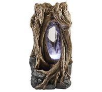 Serenity Hollow Tree Trunk Water Feature with LED Lights, Self-Contained, Weatherproof for Garden, Patio & Decking (Height 80.5cm)
