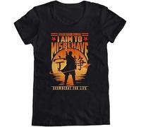 Serenity I Aim to Misbehave Browncoat for Life Unisex T-Shirt Printed Tee Graphic Top Men White Shirt XL
