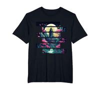 Serenity in Bloom: Japanese Cherry Blossom Grove T-Shirt, Men's Big and Tall, Black, 3X Tall