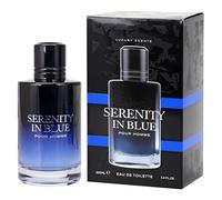 Serenity In Blue Pour Homme for Men Eau De Toilette - 100ml | Fresh Spicy Scent Fragrance Spray with Calabrian Bergamot Paired with Spicy Pepper