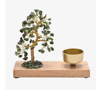 Serenity Jade Green Gemstone Tree Tea Light Candle Holder SP3470