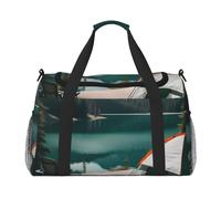 Serenity Lake Camping Print Travel Hand Travel Bag Weekender Overnight Carry On Tote Foldable Crossbody Bag