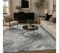 Desire Rugs Serenity Grey Abstract Water Grunge Texture Rug 120 x 170cm - Wilko