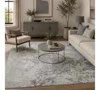 Desire Rugs Serenity Grey Abstract Sprayed Grunge Texture Rug 160 x 230cm - Wilko