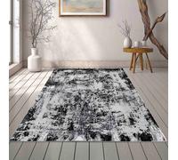 Serdim Rugs Serenity Modern Abstract Acrylic Contemporary Area Rugs, polyester, Black, 200x290cm (6'7"x9'6")