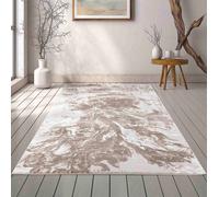 Serdim Rugs Serenity Modern Abstract Water Flow Grunge Textured Contemporary Area Rugs, Stone, Rectangle 80 x 150cm