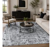 Serenity Modern Abstract Lines Contemporary Area Rugs Black 120X170 Cm