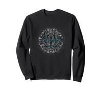 Serenity Now: Zen Lotus Mandala Meditation Mindfulness Sweatshirt, Adult Unisex, Black, L