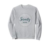 Serenity Now: Zen Lotus Mandala Meditation Mindfulness Sweatshirt, Adult Unisex, Heather Grey, L