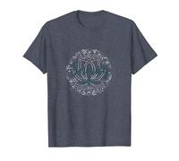Serenity Now: Zen Lotus Mandala Meditation Mindfulness T-Shirt, Men, Heather Blue, 3XL