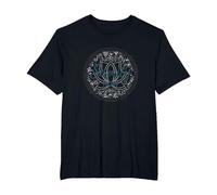 Serenity Now: Zen Lotus Mandala Meditation Mindfulness T-Shirt, Men's Big and Tall, Black, 3X Tall