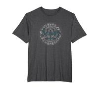 Serenity Now: Zen Lotus Mandala Meditation Mindfulness T-Shirt, Men's Big and Tall, Dark Heather Grey, 4X Tall