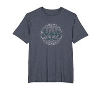 Serenity Now: Zen Lotus Mandala Meditation Mindfulness T-Shirt, Men's Big and Tall, Heather Blue, 2X Tall