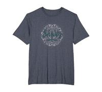 Serenity Now: Zen Lotus Mandala Meditation Mindfulness T-Shirt, Men's Big and Tall, Heather Blue, 3X Tall